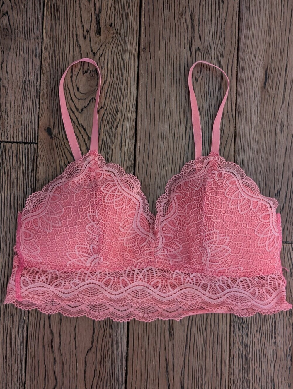Like New! Leonisa Lace Bralette, Coral Pink